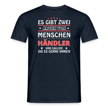 Cadeau du concessionnaire - Deux types de... Concevoir - T-shirt homme - marine - Devant - AI Model Male 178 light (178cm)