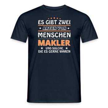 Cadeau d’agent immobilier - Deux types de... Concevoir - T-shirt homme - marine - Devant - AI Model Male 178 light (178cm)