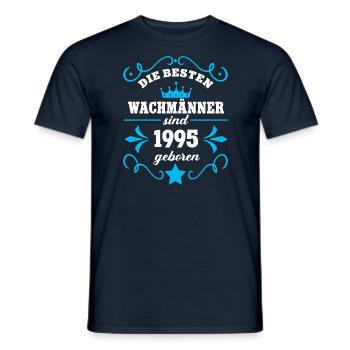 Wachmann Geburtstag 1995 Jahrgang Wachmänner Geb - Männer T-Shirt - Navy - Vorne - AI Model Male 178 light (178cm)