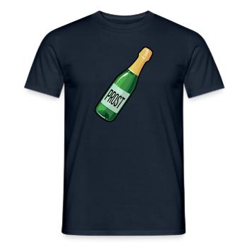 Prost Sektflasche Prosecco Outfit Cremant Sekt - Männer T-Shirt - Navy - Vorne - AI Model Male 178 light (178cm)