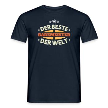 Der Beste Bademeister der Welt - Männer T-Shirt - Navy - Vorne - AI Model Male 178 light (178cm)