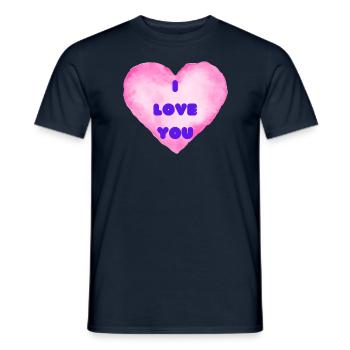 Mein erstes I love you - Männer T-Shirt - Navy - Vorne - AI Model Male 178 light (178cm)