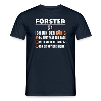 Cadeau de forestier - je suis le roi - T-shirt homme - marine - Devant - AI Model Male 178 light (178cm)