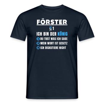 Cadeau de forestier - je suis le roi - T-shirt homme - marine - Devant - AI Model Male 178 light (178cm)