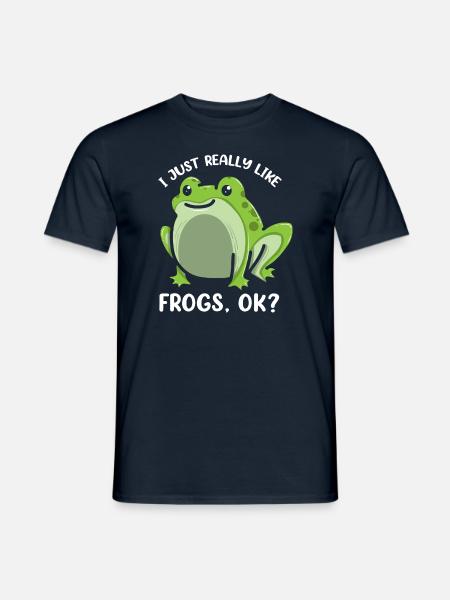 I Just Really Like Frogs Funny Frog Lover - Männer T-Shirt - Navy