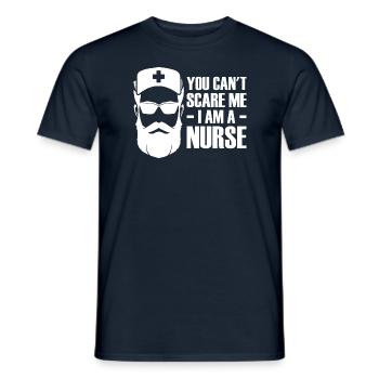 You Can't Scare Me I Am A Nurse - - Männer T-Shirt - Navy - Vorne - AI Model Male 178 light (178cm)
