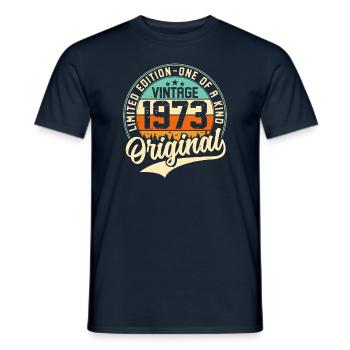 Vintage 1973 Original - Men's T-Shirt - navy - Front - AI Model Male 178 light (178cm)