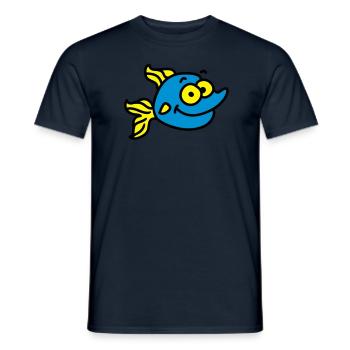 funny fish - Men's T-Shirt - navy - Front - AI Model Male 178 light (178cm)