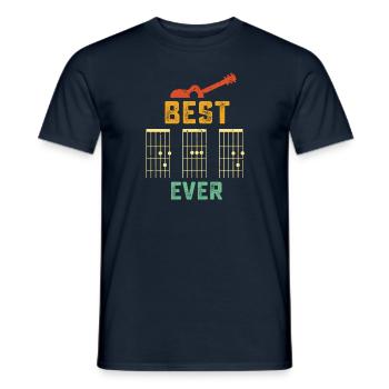 Le plus grand T-shirt de guitare du papa du monde | Fête des pères - T-shirt homme - marine - Devant - AI Model Male 178 light (178cm)