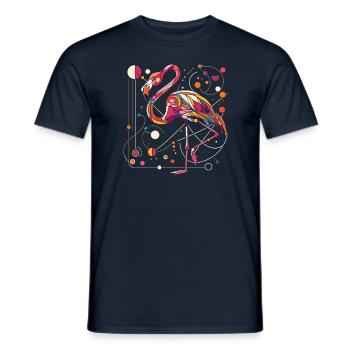 Cool Flamingo - Cadeau pour l’amoureux des animaux - T-shirt homme - marine - Devant - AI Model Male 178 light (178cm)