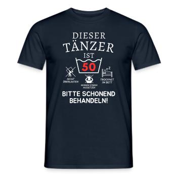 Dieser Tänzer ist 50. Schonend behandeln - Männer T-Shirt - Navy - Vorne - AI Model Male 178 light (178cm)