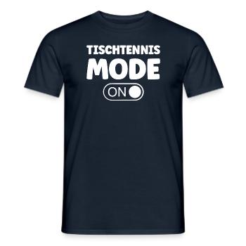 Tischtennis Ping Pong Mode On Spruch für Table - Männer T-Shirt - Navy - Vorne - AI Model Male 178 light (178cm)