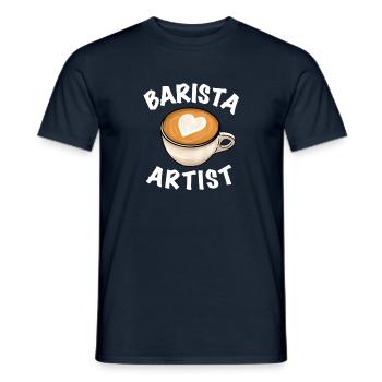 Barista Artist Coffee - Men's T-Shirt - navy - Front - AI Model Male 178 light (178cm)