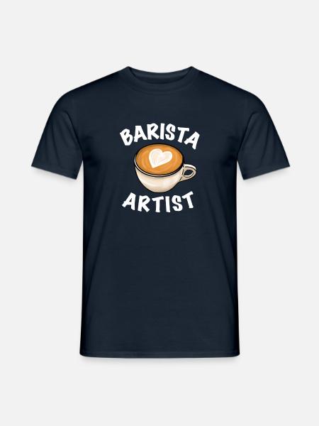 Barista Artist Kaffee - Männer T-Shirt - Navy