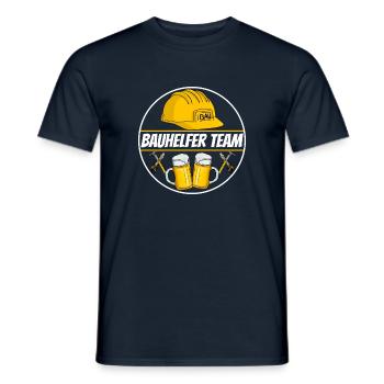 Bauhelfer Team Baustelle Bier - Männer T-Shirt - Navy - Vorne - AI Model Male 178 light (178cm)