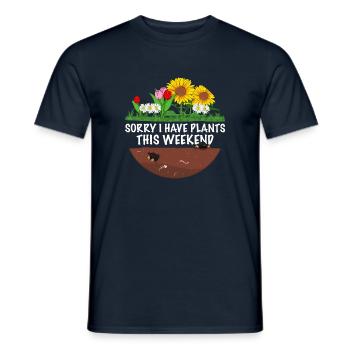 Lustiger Gärtner Spruch Sorry i have Plants - Männer T-Shirt - Navy - Vorne - AI Model Male 178 light (178cm)