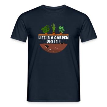 Funny gardener saying - Men's T-Shirt - navy - Front - AI Model Male 178 light (178cm)