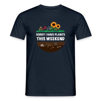 Lustiger Gärtner Spruch Sorry i have Plants - Männer T-Shirt - Navy - Vorne - AI Model Male 178 light (178cm)