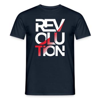 «Revolution» - Männer T-Shirt - Navy - Vorne - AI Model Male 178 light (178cm)