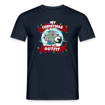 Mein Weihnachten Outfit Baby Pinguin - Männer T-Shirt - Navy - Vorne - AI Model Male 178 light (178cm)