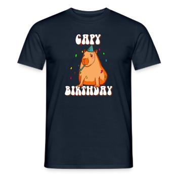 Capybara Anniversaire Capy Anniversaire drôle de dicton - T-shirt homme - marine - Devant - AI Model Male 178 light (178cm)
