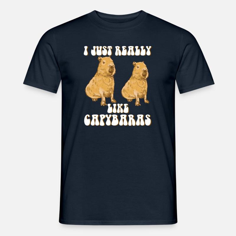 Capybara meme - Männer T-Shirt - Navy