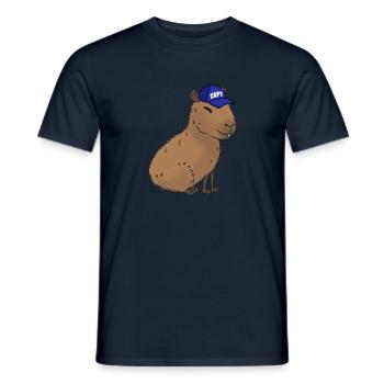 Capybara - Men's T-Shirt - navy - Front - AI Model Male 178 light (178cm)