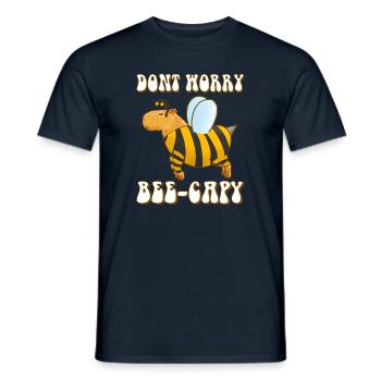 Capybara Bee Costume - Men's T-Shirt - navy - Front - AI Model Male 178 light (178cm)