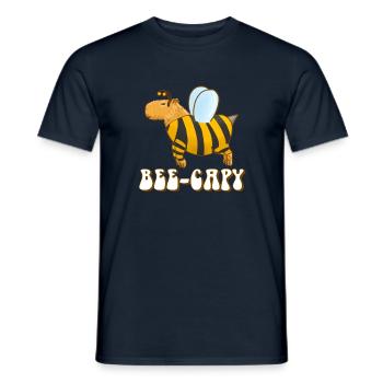 Capybara Bee Costume - Men's T-Shirt - navy - Front - AI Model Male 178 light (178cm)