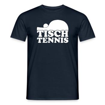Aufschlag Tischtennisball Tischtennisspieler - Männer T-Shirt - Navy - Vorne - AI Model Male 178 light (178cm)