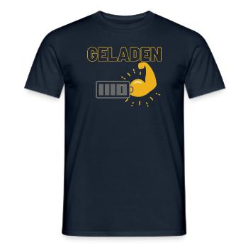 Geladen - Männer T-Shirt - Navy - Vorne - AI Model Male 178 light (178cm)