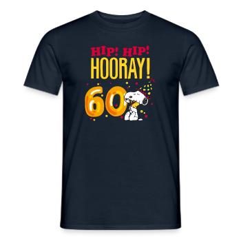 Peanuts 60 Years Birthday Design With Quote - Men's T-Shirt - navy - Front - AI Model Male 178 light (178cm)