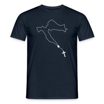 Rosenkranz Kroatien Krunica - Männer T-Shirt - Navy - Vorne - AI Model Male 178 light (178cm)