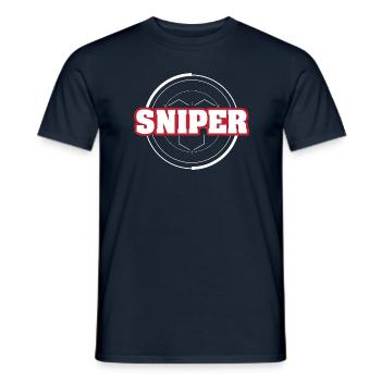 Gamer Sniper - Männer T-Shirt - Navy - Vorne - AI Model Male 178 light (178cm)
