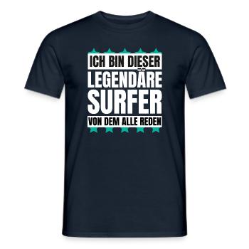 Ich bin dieser legendäre Surfer - Männer T-Shirt - Navy - Vorne - AI Model Male 178 light (178cm)
