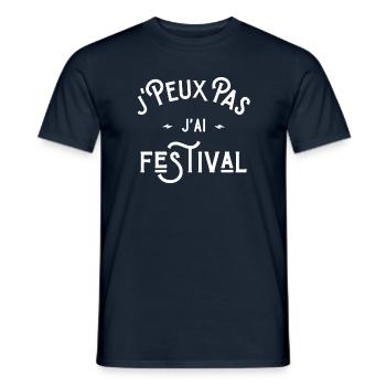 je peux pas j'ai festival cadeau humour citations - T-shirt homme - marine - Devant - AI Model Male 178 light (178cm)