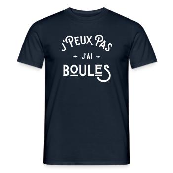 je peux pas j'ai boules cadeau pétanque humour - T-shirt homme - marine - Devant - AI Model Male 178 light (178cm)