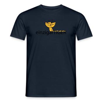 einzigartiger Tiger - Männer T-Shirt - Navy - Vorne - AI Model Male 178 light (178cm)