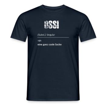 OSSI - eine coole Socke - Männer T-Shirt - Navy - Vorne - AI Model Male 178 light (178cm)