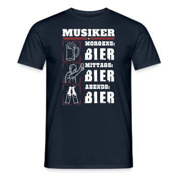 Mon quotidien de musicien - T-shirt homme - marine - Devant - AI Model Male 178 light (178cm)