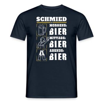 Mein Tagesablauf als Schmied - Männer T-Shirt - Navy - Vorne - AI Model Male 178 light (178cm)