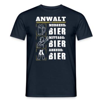 Mon quotidien d’avocat - T-shirt homme - marine - Devant - AI Model Male 178 light (178cm)