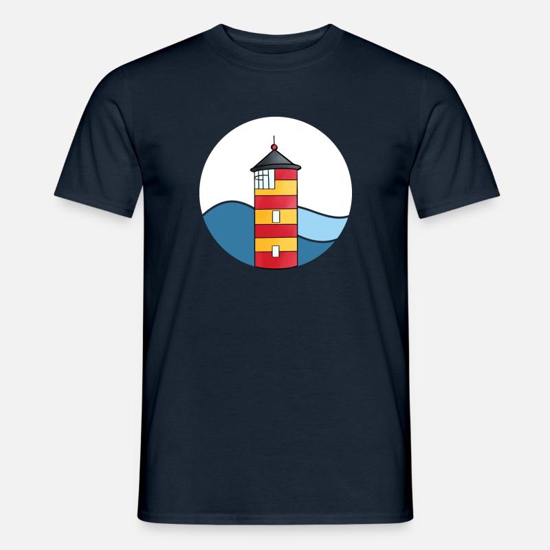 Pilsumer Leuchtturm - Männer T-Shirt - Navy