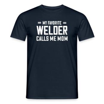 Welder outfit for welders - Men's T-Shirt - navy - Front - AI Model Male 178 light (178cm)
