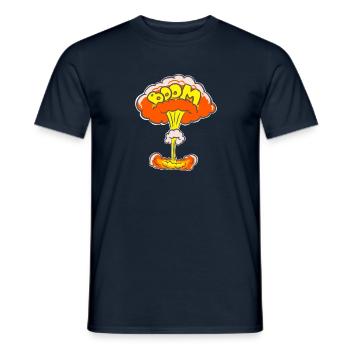nuke boom shirt - Men's T-Shirt - navy - Front - AI Model Male 178 light (178cm)