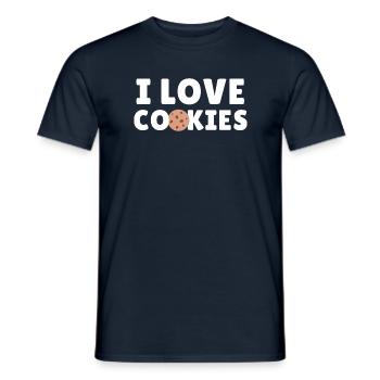 I love cookies - Men's T-Shirt - navy - Front - AI Model Male 178 light (178cm)