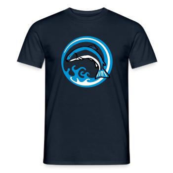 fishing_b_3c - Männer T-Shirt - Navy - Vorne - AI Model Male 178 light (178cm)