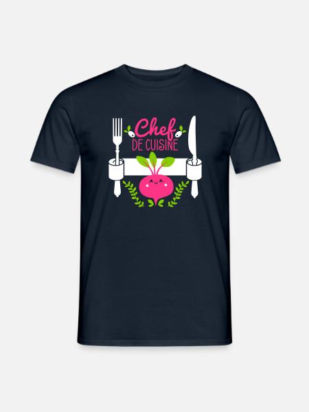 Chef de cuisine - Küchenchef - Koch - Köchin - 3C - Männer T-Shirt - Navy