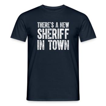 A New Sheriff In Town Law Enforcement - Männer T-Shirt - Navy - Vorne - AI Model Male 178 light (178cm)