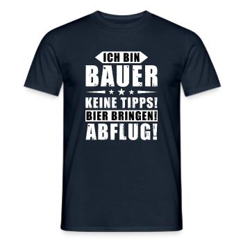 Ich bin Bauer - Keine Tipps! Bier bringen! - Männer T-Shirt - Navy - Vorne - AI Model Male 178 light (178cm)